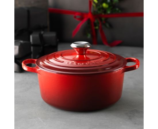 Le Creuset Чугунная кастрюля круглая Ø24см / 4,2л красная