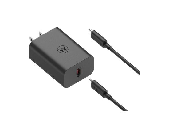 Motorola TurboPower Wall Charger 68W USB-C, 1m C-C cable, Black - charger