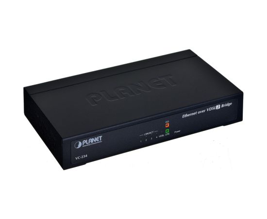 Planet VC-234 network switch Managed Fast Ethernet (10/100) Black 1U