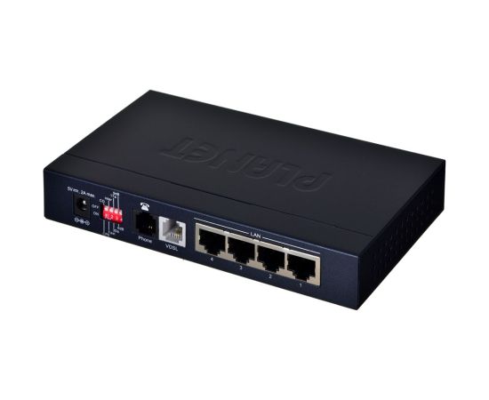 Planet VC-234 network switch Managed Fast Ethernet (10/100) Black 1U