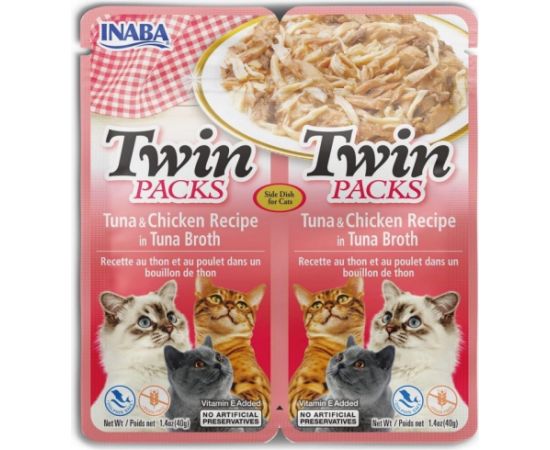 INABA CAT Twin Tuna with Chicken in Broth – cat treat – 2x40g