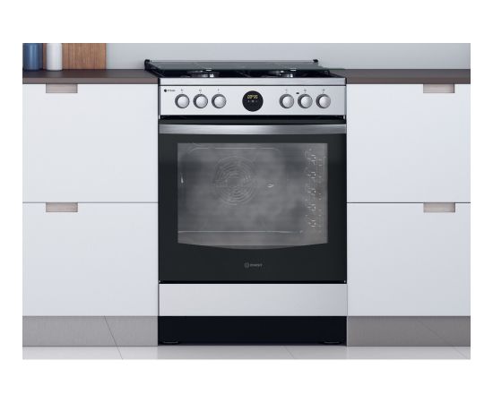 Gas stove with electric oven Indesit IS67G8CHXE1