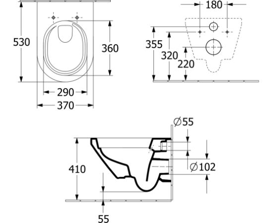 Villeroy & Boch Architectura TwistFlush tualetes poda komplekts 4in1 - gab.