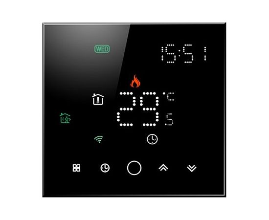 Hismart TUYA Programmable Thermostat WiFi, black