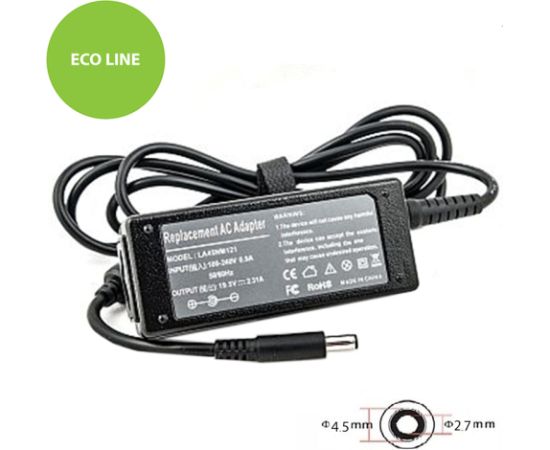 Extradigital Laptop Power Adapter DELL 45W:19.5V, 2.31A