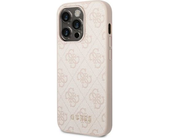 Guess GUHCP14XG4GFPI iPhone 14 Pro Max 6,7" różowy|pink hard case 4G Metal Gold Logo