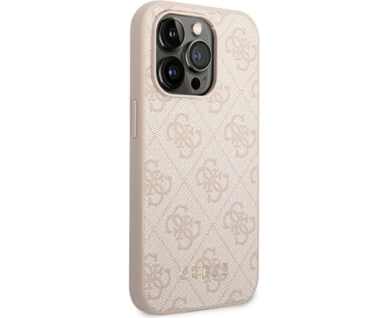 Guess GUHCP14XG4GFPI iPhone 14 Pro Max 6,7" różowy|pink hard case 4G Metal Gold Logo