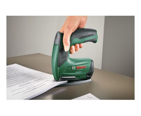 Bosch battery-powered staple gun PTK 3.6 Li Office set, electric staple gun (green, incl. 3,000 staples)