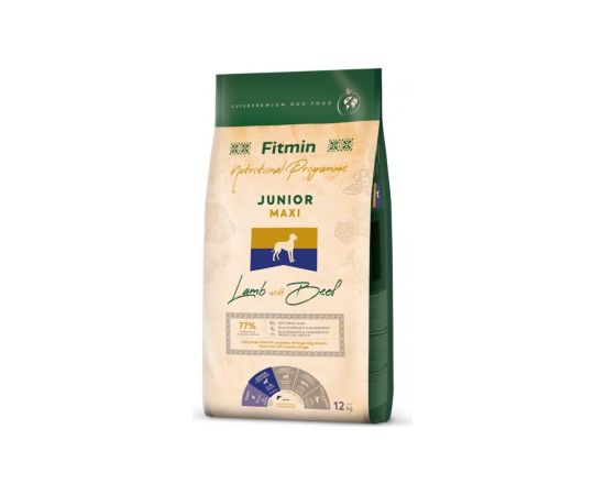 FITMIN Nutritional Programme Junior Maxi Lamb with beef - dry dog food - 12kg