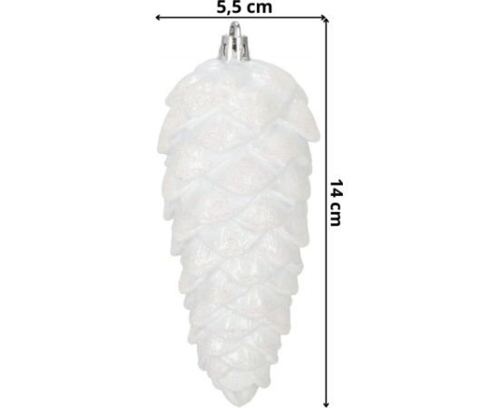 Подвески на елку шишки Springos CA1170 6 шт 14 см