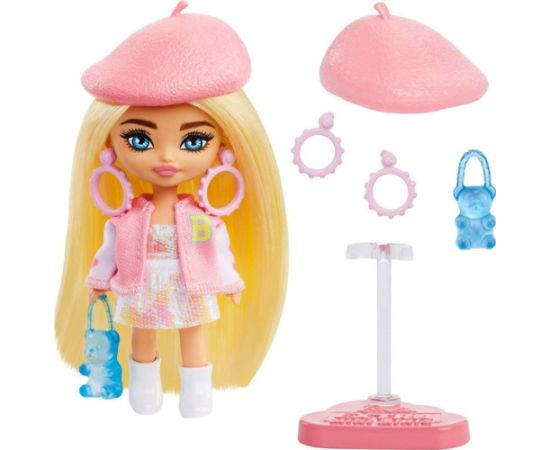 Lalka Barbie Mattel Lalka stylowa modowa Barbie Extra Mini Minis w berecie HLN48 ZA5105C