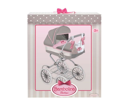 BAMBOLINA doll pram classic with handbag, BD1606