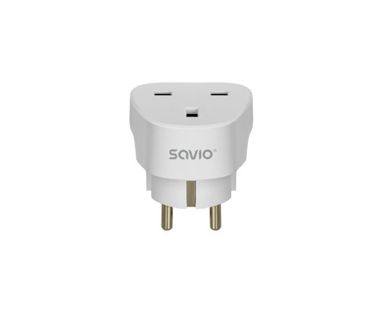 Strāvas adapteris SAVIO Travel adapter UK socket - EU plug