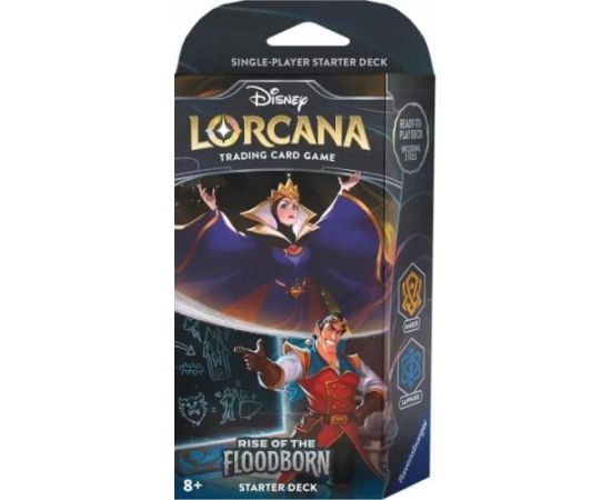 Ravensburger Disney Lorcana Rise of the Floodborn: Amber & Sapphire Starter Deck