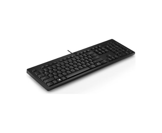 HP 125 USB Wired Keyboard, Sanitizable - Black - US ENG (BULK of 12 pcs)   266C9A6#ABB