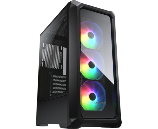 COUGAR | Archon 2 RGB (Black) | PC Case | Mid Tower / TG Front Panel / 3 x ARGB Fans / 3mm TG Left Panel