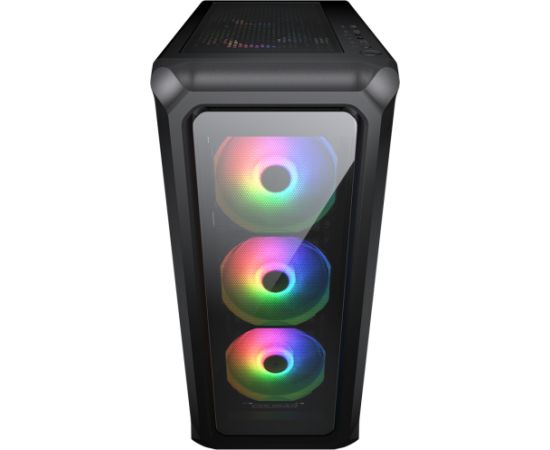 COUGAR | Archon 2 RGB (Black) | PC Case | Mid Tower / TG Front Panel / 3 x ARGB Fans / 3mm TG Left Panel