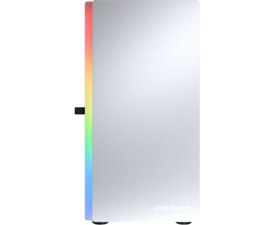 COUGAR | Purity RGB White | PC Case | Mini Tower / TG Front Panel with ARGB strip / 1 x ARGB Fan / 3mm TG Left Panel