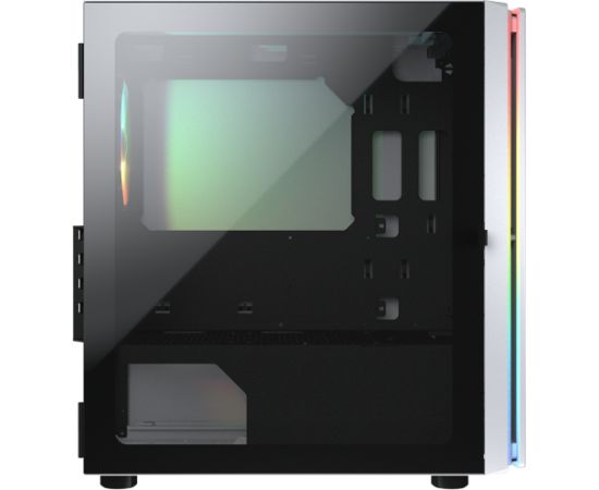 COUGAR | Purity RGB White | PC Case | Mini Tower / TG Front Panel with ARGB strip / 1 x ARGB Fan / 3mm TG Left Panel