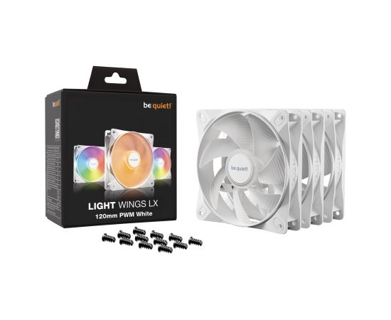 be quiet! LIGHT WINGS LX 120mm PWM 3-Pack White Computer case Fan 12 cm 3 pc(s)