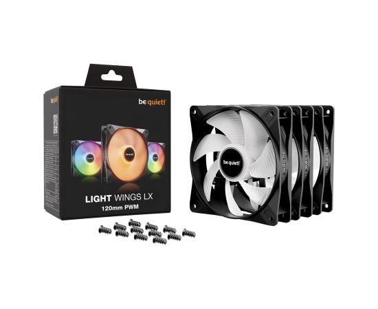 be quiet! LIGHT WINGS LX 120mm PWM 3-Pack Black Computer case Fan 12 cm 3 pc(s)