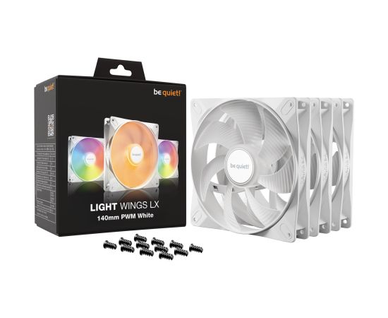 be quiet! LIGHT WINGS LX 140mm PWM 3-Pack White Computer case Fan 14 cm 3 pc(s)