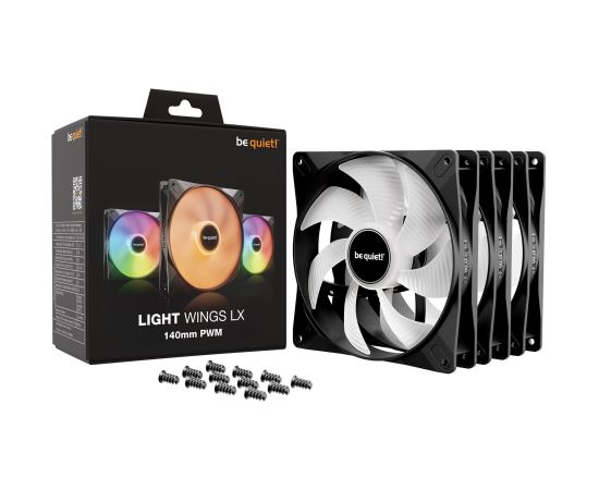 be quiet! LIGHT WINGS LX 140mm PWM 3-Pack Black Computer case Fan 14 cm 3 pc(s)