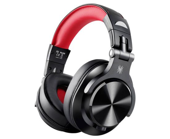 Oneodio A71 Wired Headphones (Black and Red)