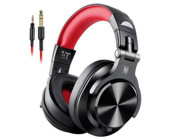 Oneodio A71 Wired Headphones (Black and Red)