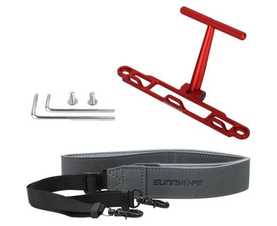 Mount with strap Sunnylife for DJI RC / RC 2 controller (red) ZJ764-R