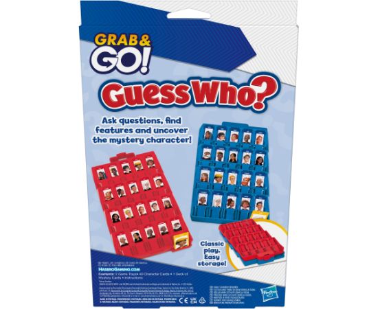 Hasbro Ceļojumu spēle Guess Who Grab&Go