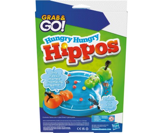 Hasbro Ceļojumu spēle Hungry Hungry Hippos Grab&Go