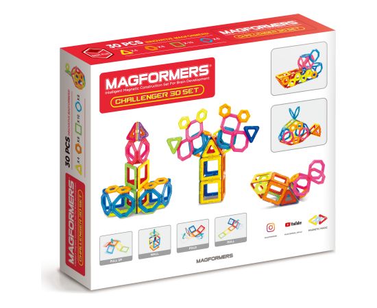 MAGFORMERS magnētu konstruktoru komplekts Izaicinājums, 30 gab.