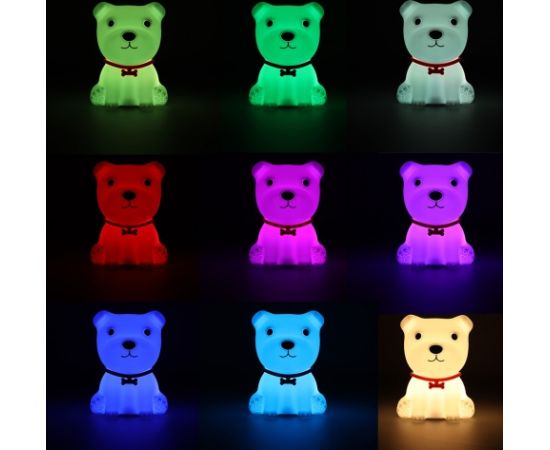 Silikona nakts lampa DOG (RGB) KIK-4595