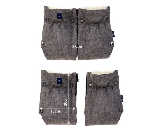 Womar Guļammaiss+mufta iGROW 4.0 Grey Wool Premium Melange Grey [Akcija]