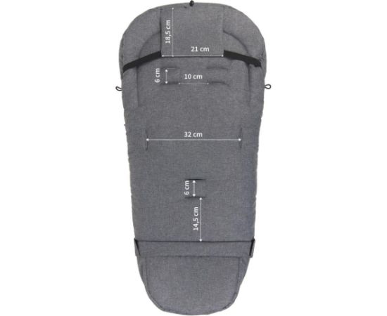 Womar Guļammaiss+mufta iGROW 4.0 Grey Wool Premium Melange Grey [Akcija]