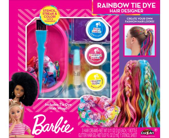 Mattel BARBIE Matu dizaina komplekts Batikotā varavīksne