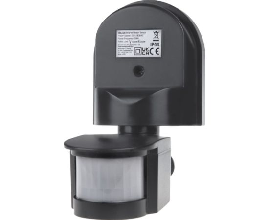 Maclean MCE25 GR Wall-Mounted 180° Motion & Dusk Sensor, 1200W Max, Grey