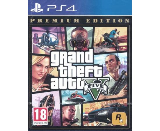 Rockstar PS4 GTA Grand Theft Auto V (5) Premium Edition Playstation 4 (PS4) video spēle