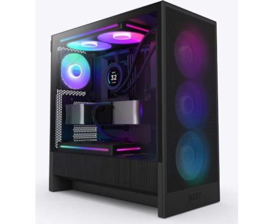 Case NZXT H5 FLOW RGB 2024 MidiTower Case product features Transparent panel Not included ATX EATX MicroATX MiniITX Colour Black CC-H52FB-R1