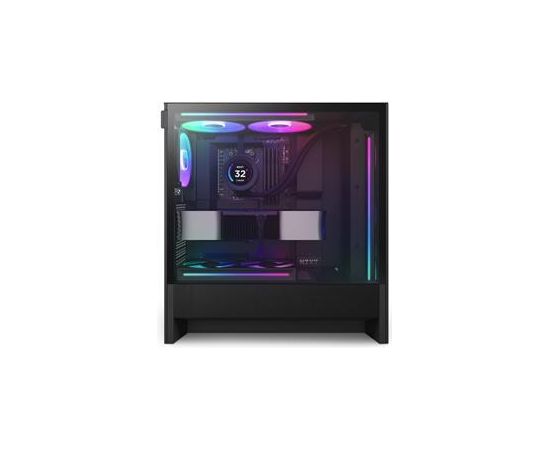 Case NZXT H5 FLOW RGB 2024 MidiTower Case product features Transparent panel Not included ATX EATX MicroATX MiniITX Colour Black CC-H52FB-R1