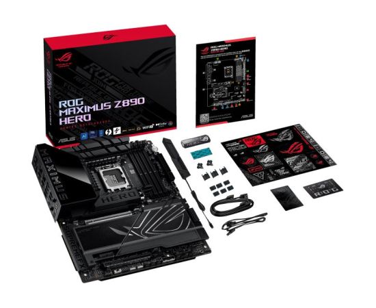 Mainboard ASUS Intel Z890 LGA1851 ATX Memory DDR5 Memory slots 4 1xPCI-Express 4.0 1x 1xPCI-Express 4.0 16x 1xPCI-Express 5.0 16x 6xM.2 1xHDMI 1xAudio-In 1xAudio-Out 4xUSB 3.0 4xUSB 3.1 1xUSB-C 2xUSB-C w/Thunderbolt 1xOptical S/PDIF 2xRJ45 ROGMAXIMUSZ890H