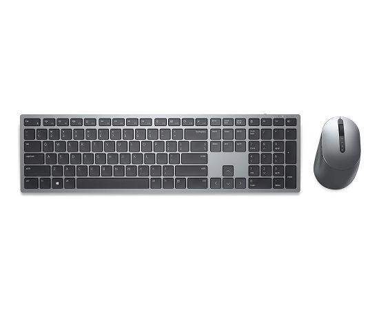 DE Layout - Dell Premier Multi-Device Wireless Keyboard and Mouse (KM7321W) Desktop Set (Titanium/Black, Scissor Mechanics)