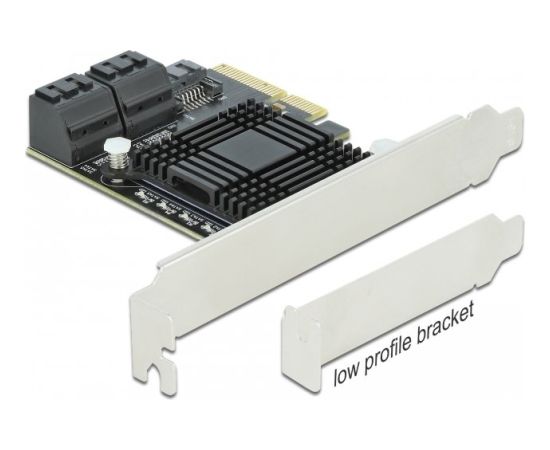 DeLOCK PCIe 5P SATA x4 LP 90498