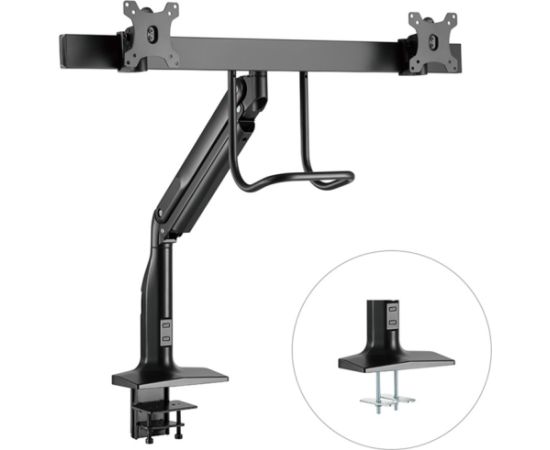 HAGOR gas lift arm dual, monitor holder (black)