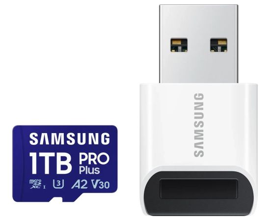 MicroSD Card   1TB Samsung SDXC PRO Plus (2024) Reader retail