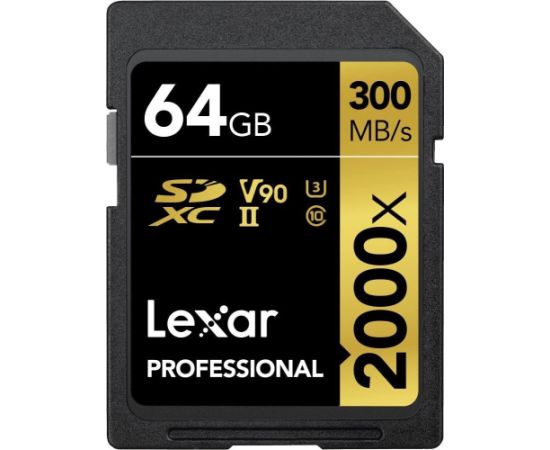 Lexar Professional 2000x SDXC 64 GB Class 10 UHS-II/U3 V90 (LSD2000064G-BNNNG)