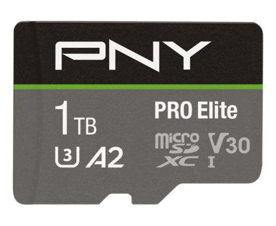 Pny Technologies PNY PRO Elite MicroSDXC 1 TB Class 10 UHS-I/U3 A2 V30 (P-SDU1TBV32100PRO-GE)