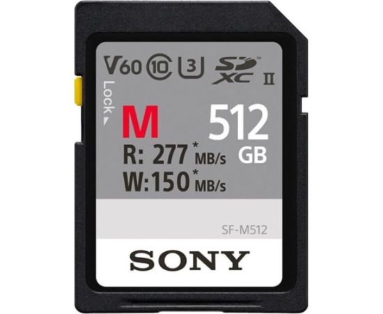 Sony SDXC M series 512GB UHS-II Class 10 U3 V60