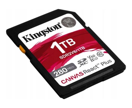 Kingston Canvas React Plus - flash memory card - 1 TB - SDXC UHS-II v60